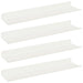 Raft de perete cu raft Pe perete 4 pcs Alb 40 x 9 x 2,5 cm - WALTI WALTI