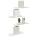 Raft de perete cu raft Pe perete 4 pcs Alb 40 x 9 x 2,5 cm - WALTI WALTI