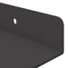 Raft de perete cu raft Pe perete 2 pcs Negru 80 x 9 x 2.5 cm - WALTI WALTI