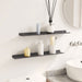 Raft de perete cu raft Pe perete 2 pcs Negru 80 x 9 x 2.5 cm - WALTI WALTI