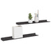 Raft de perete cu raft Pe perete 2 pcs Negru 80 x 9 x 2.5 cm - WALTI WALTI