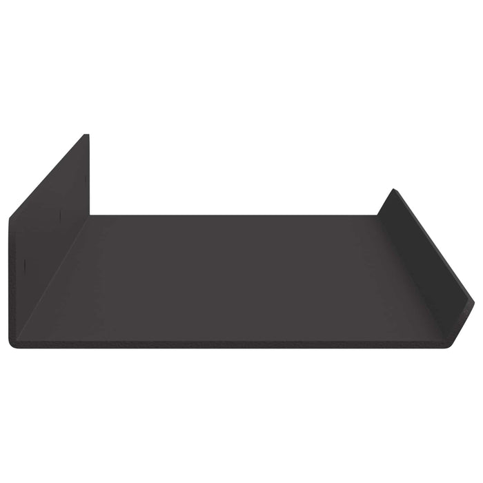 Raft de perete cu raft Pe perete 2 pcs Negru 80 x 9 x 2.5 cm - WALTI WALTI