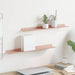 Raft de perete cu raft Pe perete 2 pcs Roz 60 x 9 x 2,5 cm - WALTI WALTI