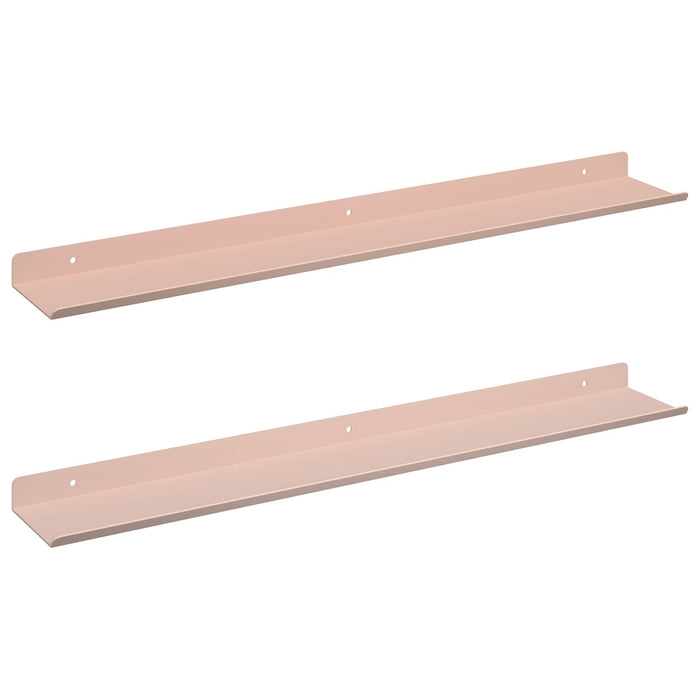 Raft de perete cu raft Pe perete 2 pcs Roz 60 x 9 x 2,5 cm - WALTI WALTI