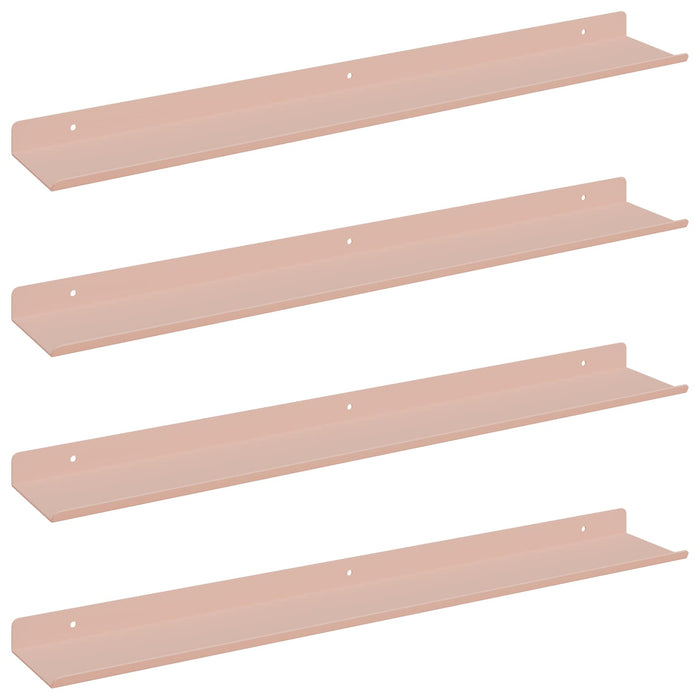 Raft de perete cu raft Pe perete 4 pcs Roz 60 x 9 x 2,5 cm - WALTI WALTI