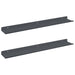 Raft de perete cu raft Pe perete 2 pcs Antracit 60 x 9 x 2,5 cm - WALTI WALTI