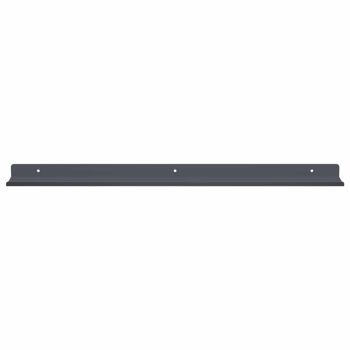 Raft de perete cu raft Pe perete 2 pcs Antracit 60 x 9 x 2,5 cm - WALTI WALTI