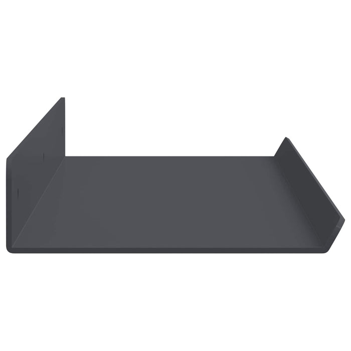 Raft de perete cu raft Pe perete 2 pcs Antracit 60 x 9 x 2,5 cm - WALTI WALTI