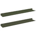 Raft de perete cu raft 2 pcs Verde măsliniu 60 x 9 x 2,5 cm - WALTI WALTI
