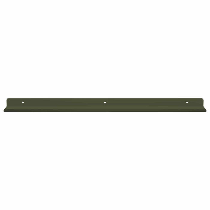 Raft de perete cu raft 2 pcs Verde măsliniu 60 x 9 x 2,5 cm - WALTI WALTI