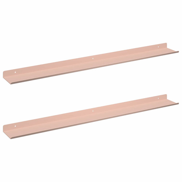 Raft de perete cu raft Pe perete 2 pcs Roz 80 x 9 x 2,5 cm - WALTI WALTI
