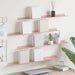 Raft de perete cu raft Pe perete 4 pcs Roz 80 x 9 x 2,5 cm - WALTI WALTI