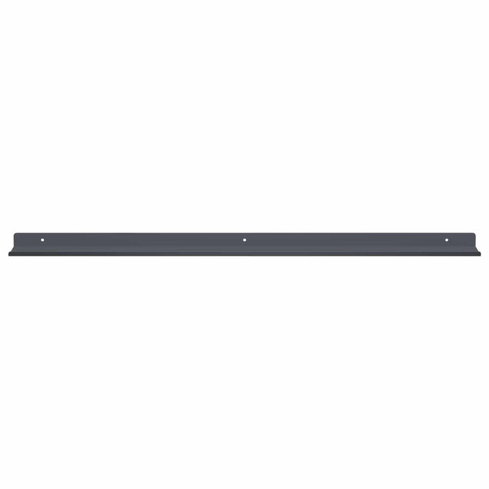 Raft de perete cu raft Pe perete 2 pcs Antracit 80 x 9 x 2,5 cm - WALTI WALTI