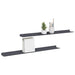 Raft de perete cu raft Pe perete 2 pcs Antracit 80 x 9 x 2,5 cm - WALTI WALTI