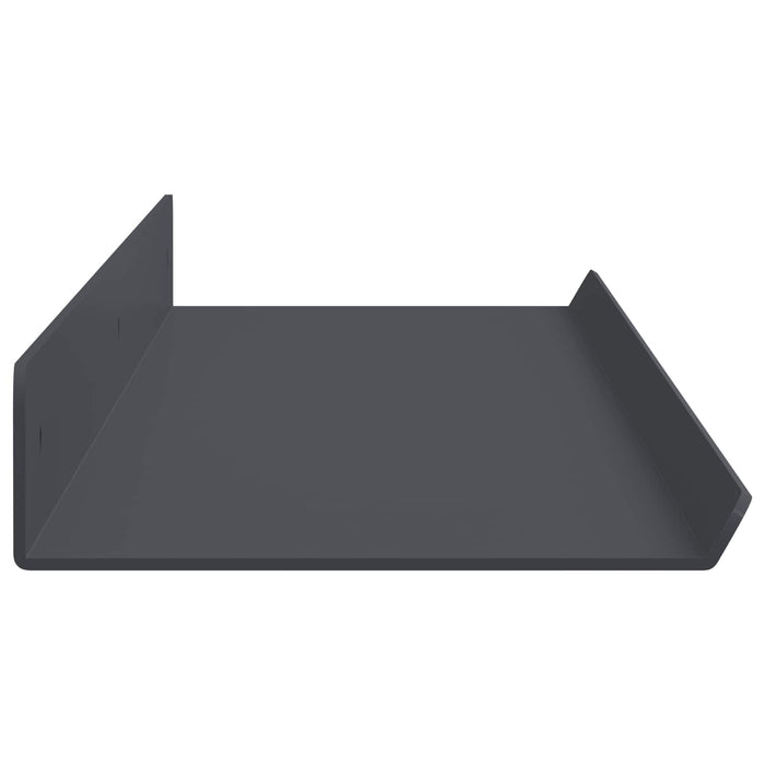 Raft de perete cu raft Pe perete 2 pcs Antracit 80 x 9 x 2,5 cm - WALTI WALTI