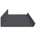 Raft de perete cu raft Pe perete 2 pcs Antracit 80 x 9 x 2,5 cm - WALTI WALTI