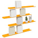Raft de perete cu raft 4 pcs Galben muștar 80 x 9 x 2,5 cm - WALTI WALTI