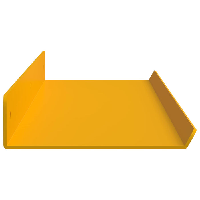 Raft de perete cu raft 4 pcs Galben muștar 80 x 9 x 2,5 cm - WALTI WALTI