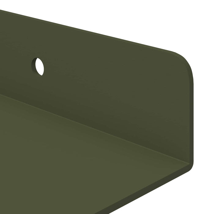 Raft de perete cu raft 4 pcs Verde măsliniu 80 x 9 x 2,5 cm - WALTI WALTI