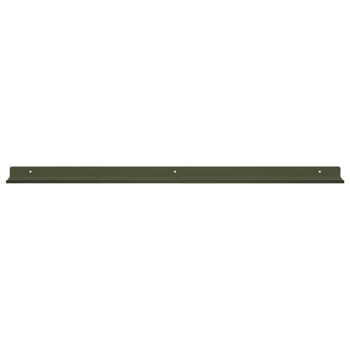 Raft de perete cu raft 4 pcs Verde măsliniu 80 x 9 x 2,5 cm - WALTI WALTI