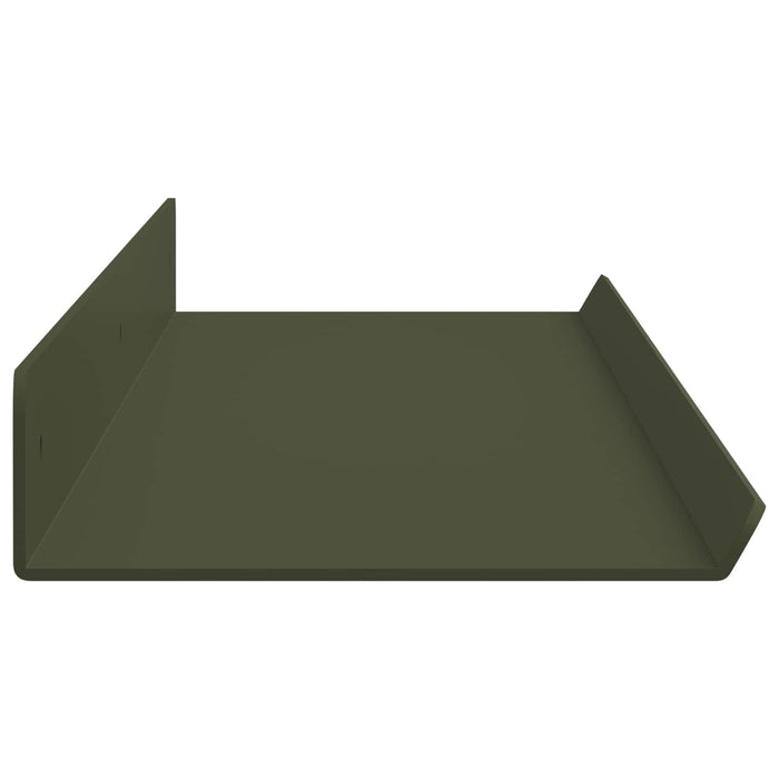 Raft de perete cu raft 4 pcs Verde măsliniu 80 x 9 x 2,5 cm - WALTI WALTI