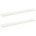 Raft de perete cu raft Pe perete 2 pcs Alb 80 x 9 x 2,5 cm - WALTI WALTI