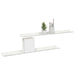 Raft de perete cu raft Pe perete 2 pcs Alb 80 x 9 x 2,5 cm - WALTI WALTI