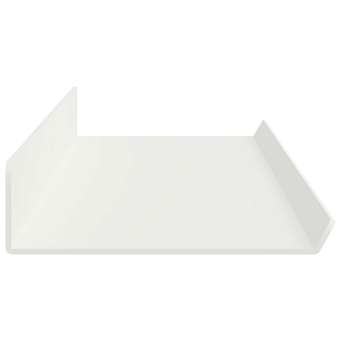 Raft de perete cu raft Pe perete 2 pcs Alb 80 x 9 x 2,5 cm - WALTI WALTI