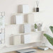 Raft de perete cu raft Pe perete 4 pcs Alb 80 x 9 x 2,5 cm - WALTI WALTI