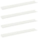 Raft de perete cu raft Pe perete 4 pcs Alb 80 x 9 x 2,5 cm - WALTI WALTI