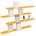 Raft de perete cu raft 4 pcs Galben muștar 100 x 9 x 2,5 cm - WALTI WALTI