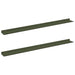 Raft de perete cu raft 2 pcs Verde măsliniu 100 x 9 x 2,5 cm - WALTI WALTI