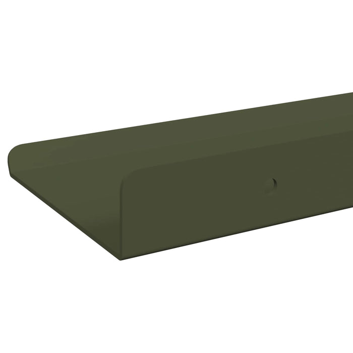 Raft de perete cu raft 2 pcs Verde măsliniu 100 x 9 x 2,5 cm - WALTI WALTI