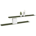 Raft de perete cu raft 2 pcs Verde măsliniu 100 x 9 x 2,5 cm - WALTI WALTI