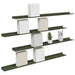 Raft de perete cu raft 4 pcs Verde măsliniu 100 x 9 x 2,5 cm - WALTI WALTI
