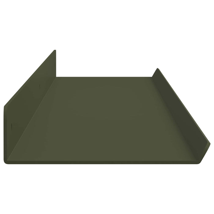 Raft de perete cu raft 4 pcs Verde măsliniu 100 x 9 x 2,5 cm - WALTI WALTI