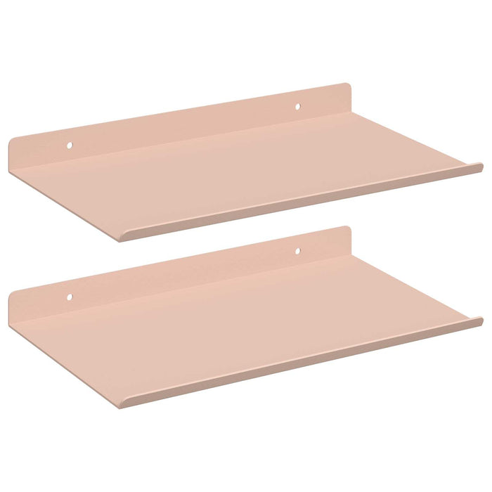 Raft de perete cu raft Pe perete 2 pcs Roz 30 x 18 x 2,5 cm - WALTI WALTI