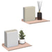Raft de perete cu raft Pe perete 2 pcs Roz 30 x 18 x 2,5 cm - WALTI WALTI