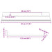 Raft de perete cu raft Pe perete 2 pcs Roz 30 x 18 x 2,5 cm - WALTI WALTI