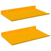 Raft de perete cu raft 2 pcs Galben muștar 30 x 18 x 2,5 cm - WALTI WALTI