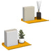 Raft de perete cu raft 2 pcs Galben muștar 30 x 18 x 2,5 cm - WALTI WALTI