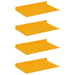 Raft de perete cu raft 4 pcs Galben muștar 30 x 18 x 2,5 cm - WALTI WALTI