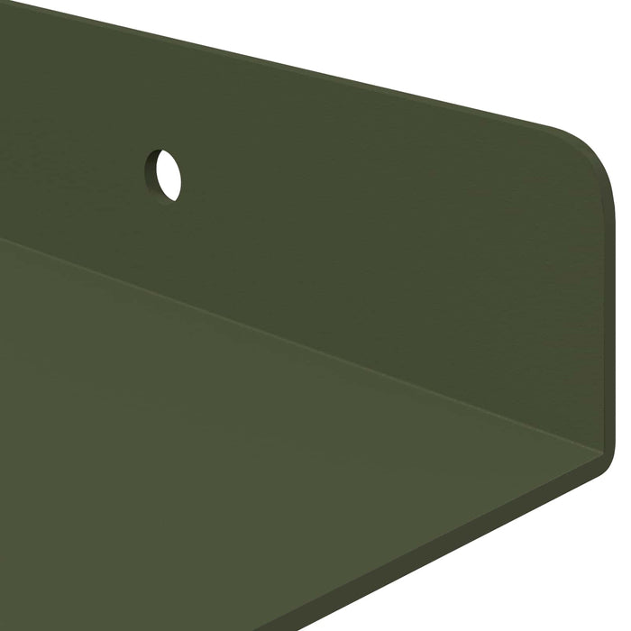 Raft de perete cu raft 4 pcs Verde măsliniu 30 x 18 x 2,5 cm - WALTI WALTI