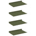 Raft de perete cu raft 4 pcs Verde măsliniu 30 x 18 x 2,5 cm - WALTI WALTI
