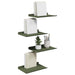 Raft de perete cu raft 4 pcs Verde măsliniu 30 x 18 x 2,5 cm - WALTI WALTI