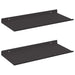 Raft de perete cu raft Pe perete 2 pcs Negru 40 x 18 x 2,5 cm - WALTI WALTI