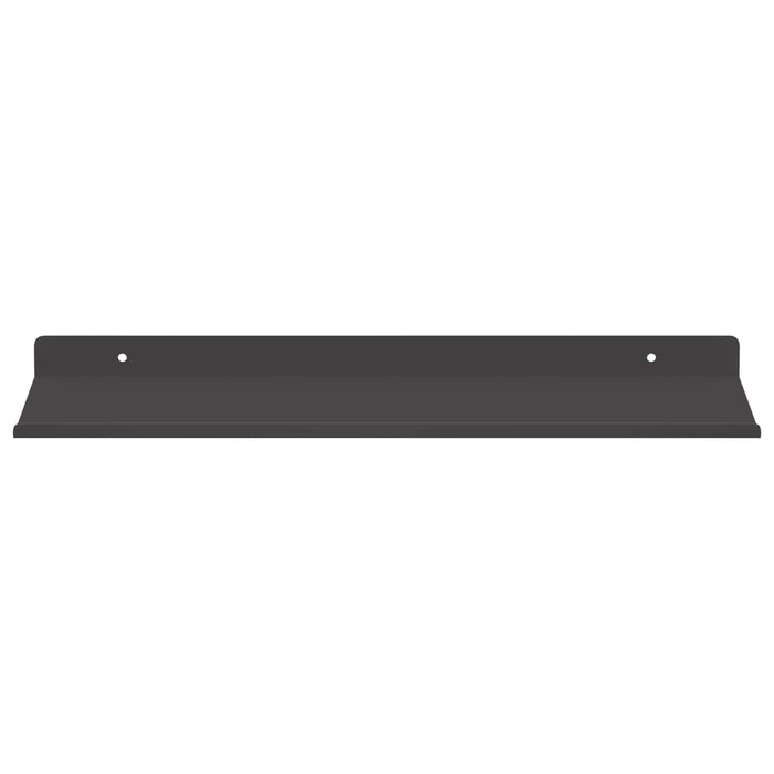 Raft de perete cu raft Pe perete 2 pcs Negru 40 x 18 x 2,5 cm - WALTI WALTI