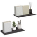Raft de perete cu raft Pe perete 2 pcs Negru 40 x 18 x 2,5 cm - WALTI WALTI