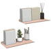 Raft de perete cu raft Pe perete 2 pcs Roz 40 x 18 x 2,5 cm - WALTI WALTI