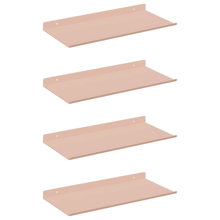 Raft de perete cu raft Pe perete 4 pcs Roz 40 x 18 x 2,5 cm - WALTI WALTI
